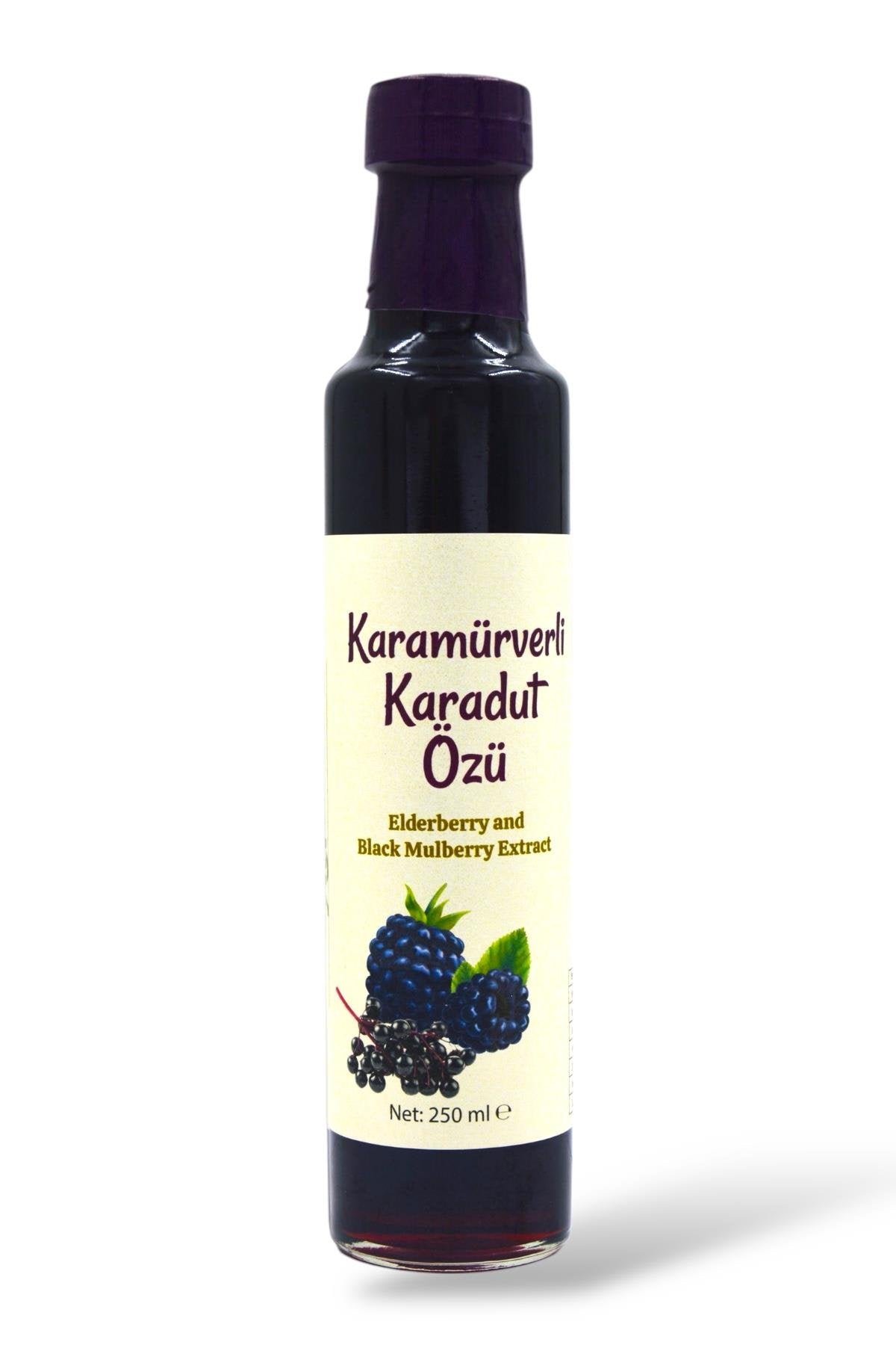 BEYORGANİK - Toptan Beygurme Karamürverli Karadut Özü 250ml-12 Adet