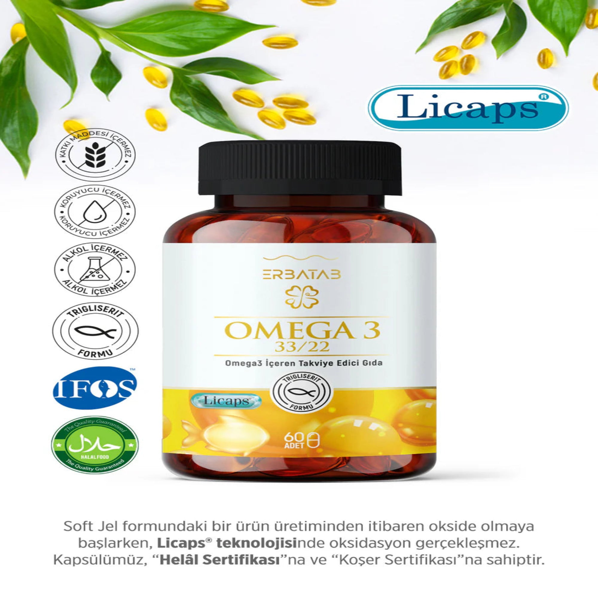 Erbatab Omega 60 Kapsül-24 ADET
