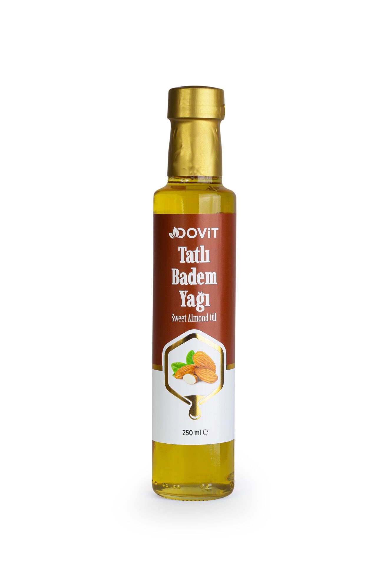 DOVİT - Toptan TATLI BADEM YAĞI 250 ML (SOĞUK SIKIM)-12 Adet