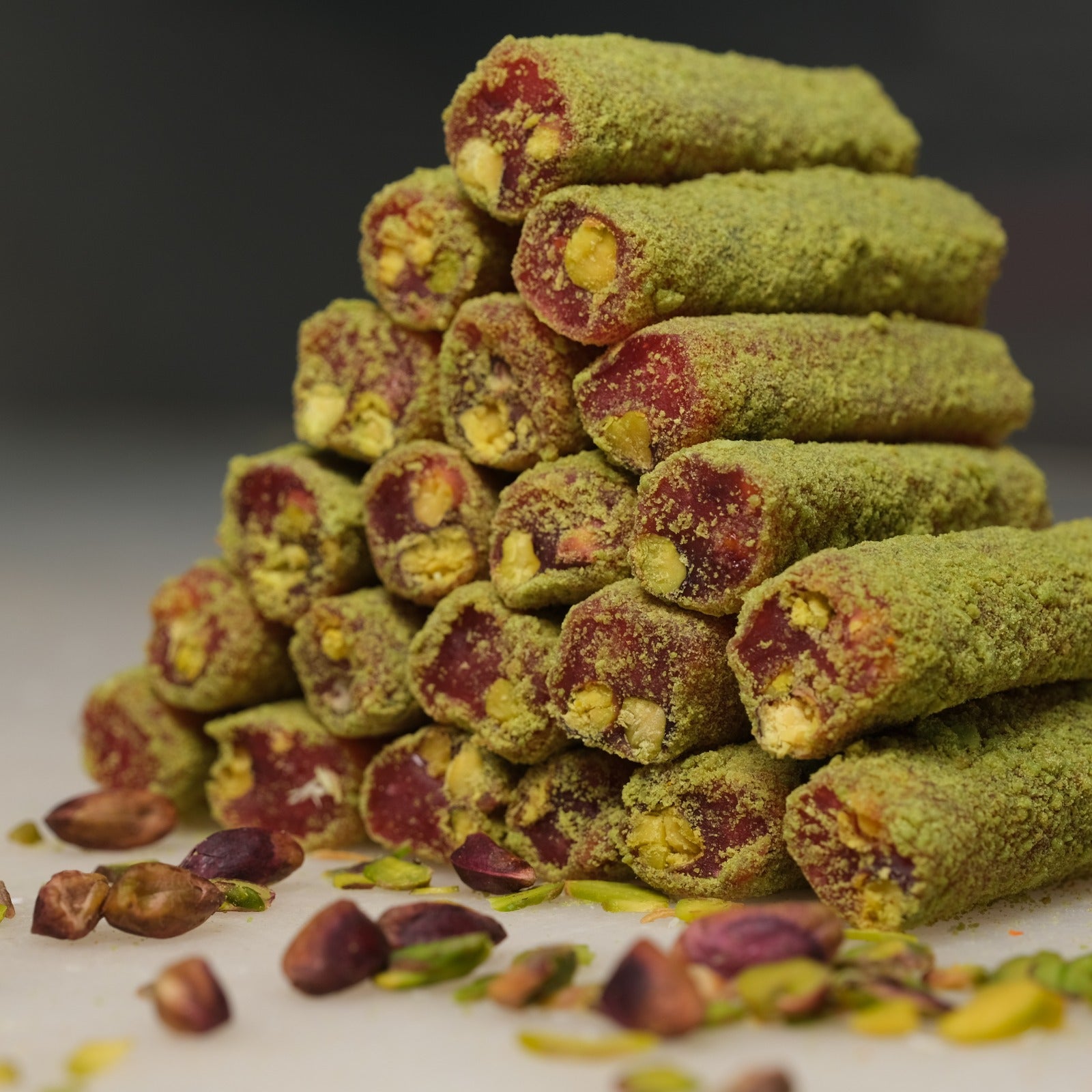 Hacı Bayram-Nar Fıstık Kek Kaplı Parmak Fitil Lokum-5 Kg