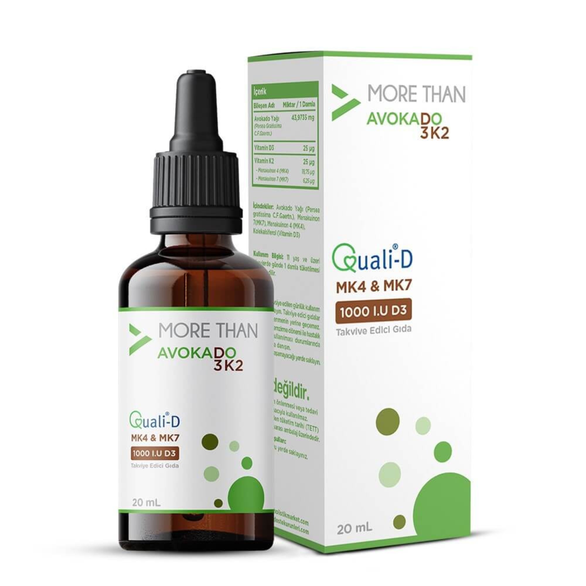More Than Avokado D3K2 20 ml Damla--240 ADET--