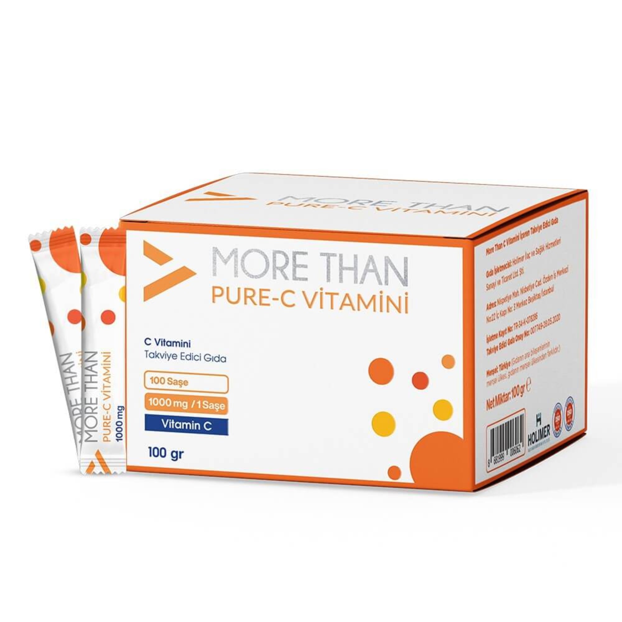 More Than Pure C Vitamini 100 Saşe (Ascorbic Acid) --356 ADET-