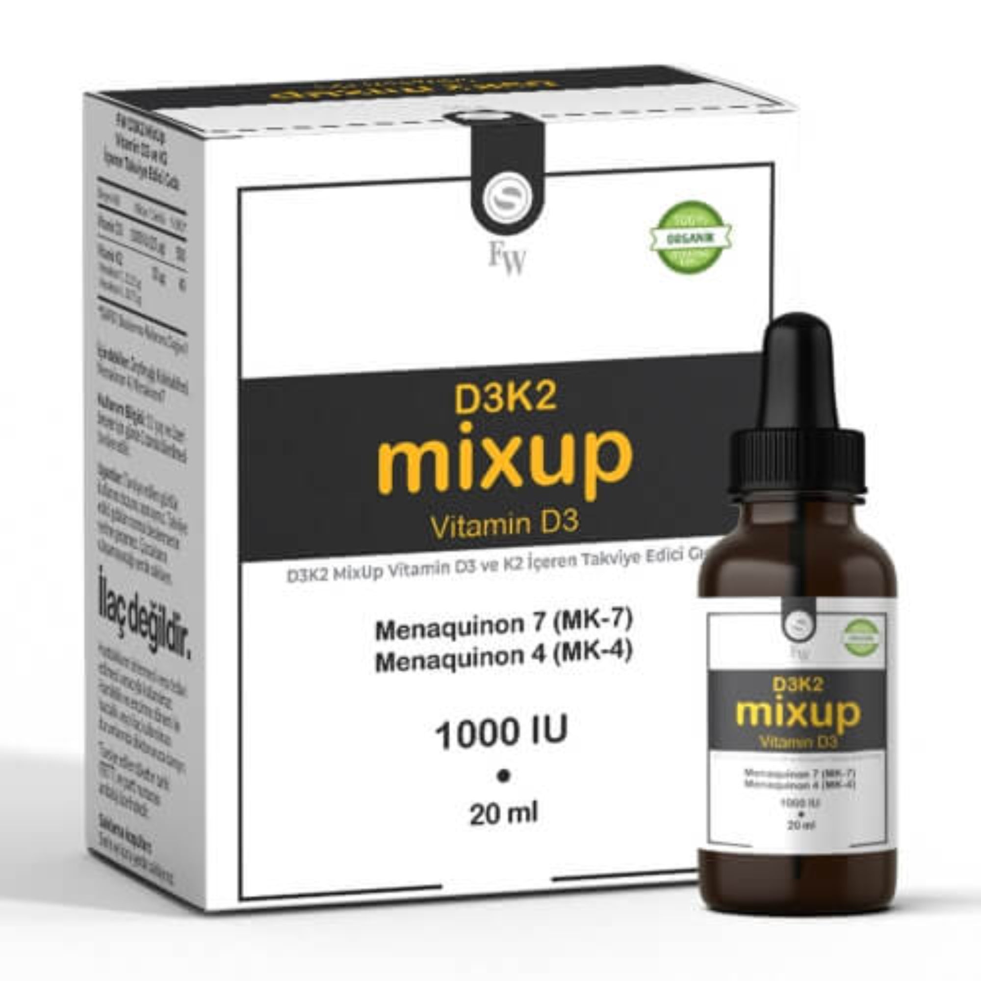 Smart Caps D3K2 Mixup 20 ml Damla --864 ADET--