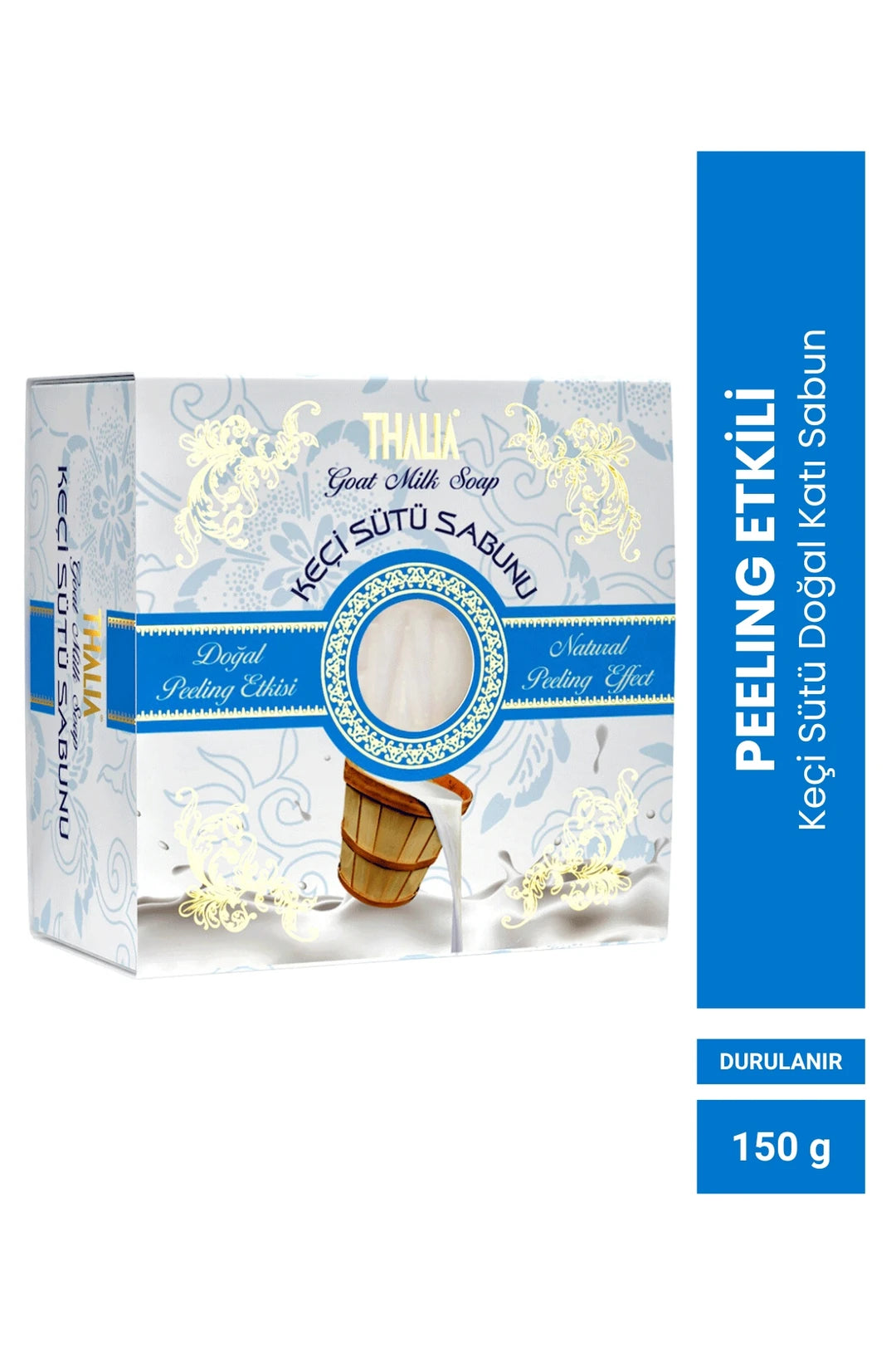 THALIA Peeling Etkili Keçi Sütü Doğal Katı Sabun 150 gr-12 adet