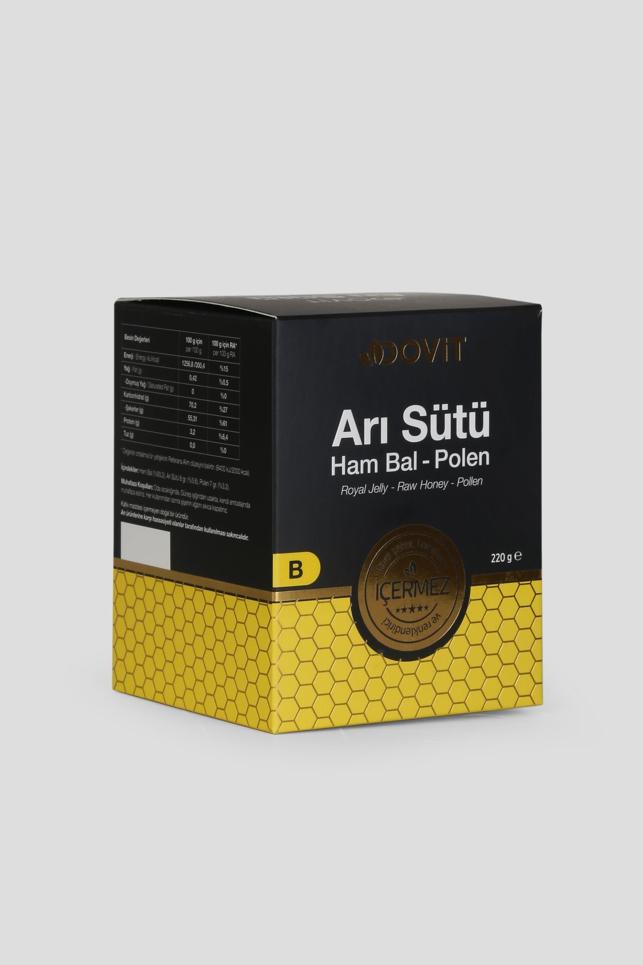 DOVİT ARI SÜTÜ BEBE DOZ 220 GR-12 Adet