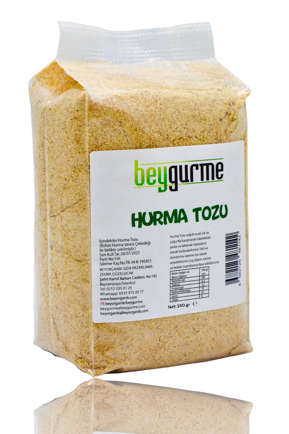 BEYORGANİK-Beygurme Hurma Tozu 250gr-12 Adet