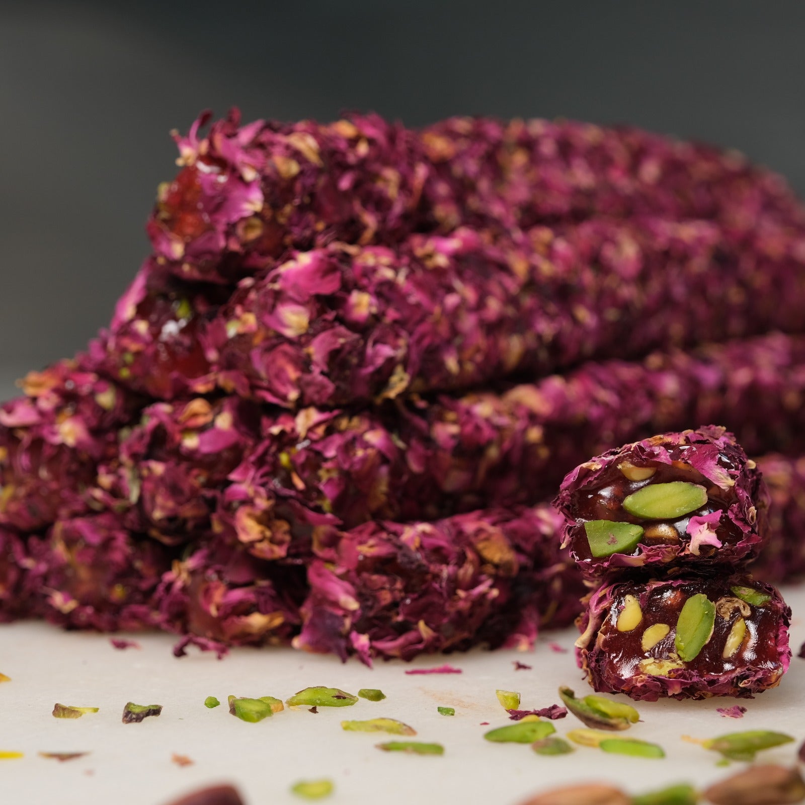 Hacı Bayram-Nar Fıstık Gül Yapraklı Kalın Fitil Lokum-5 Kg