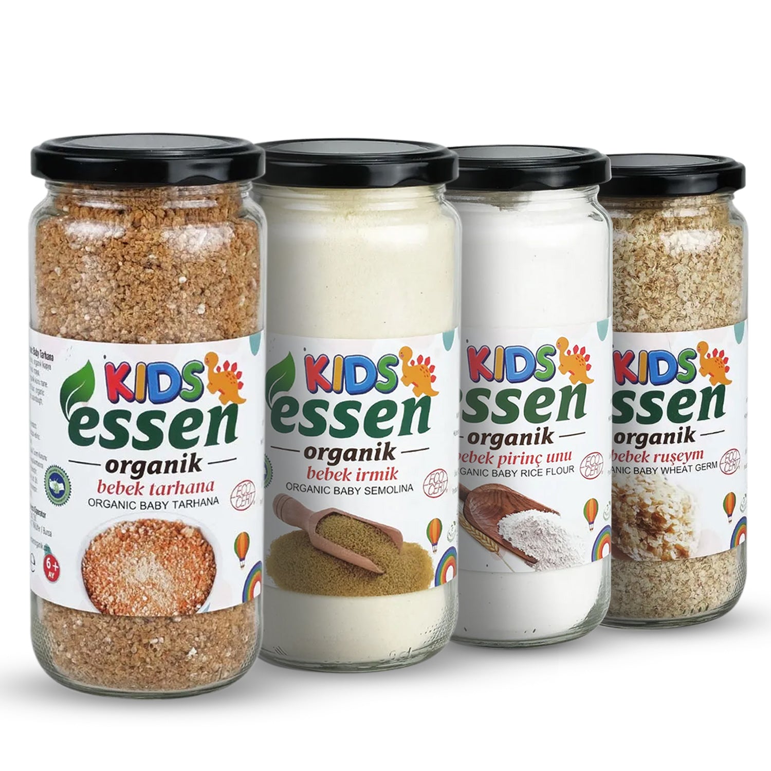 ESSEN - Essen Organik Bebek İrmik, Organik Bebek Pirinç unu, Organik Bebek Tarhana ve Organik Bebek Ruşeym 4’lü Paketi - 12 Adet