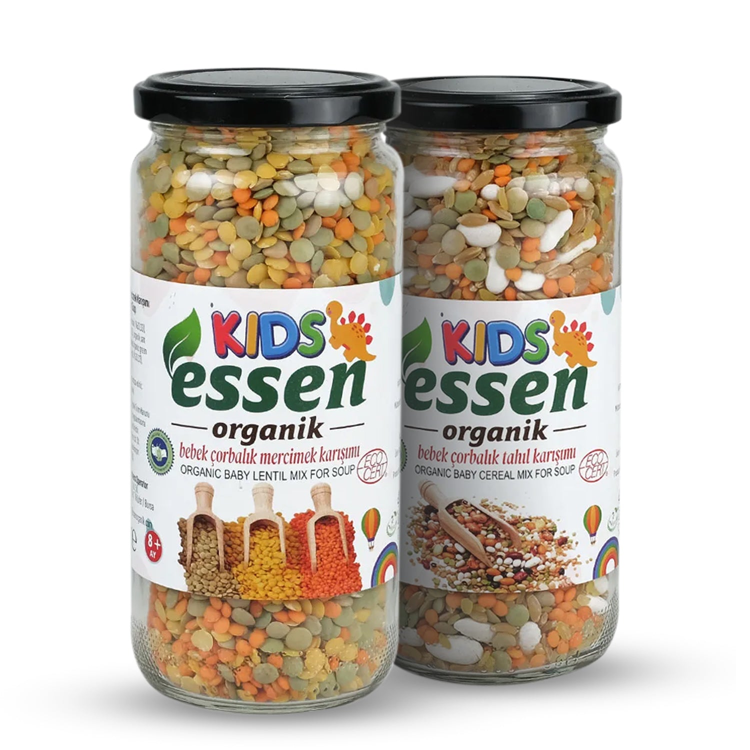 ESSEN - Essen Organik Bebek Çorbalık Mercimek Karışımı ve Organik Bebek Çorbalık Tahıl Karışımı 2’li Paketi - 12 Adet