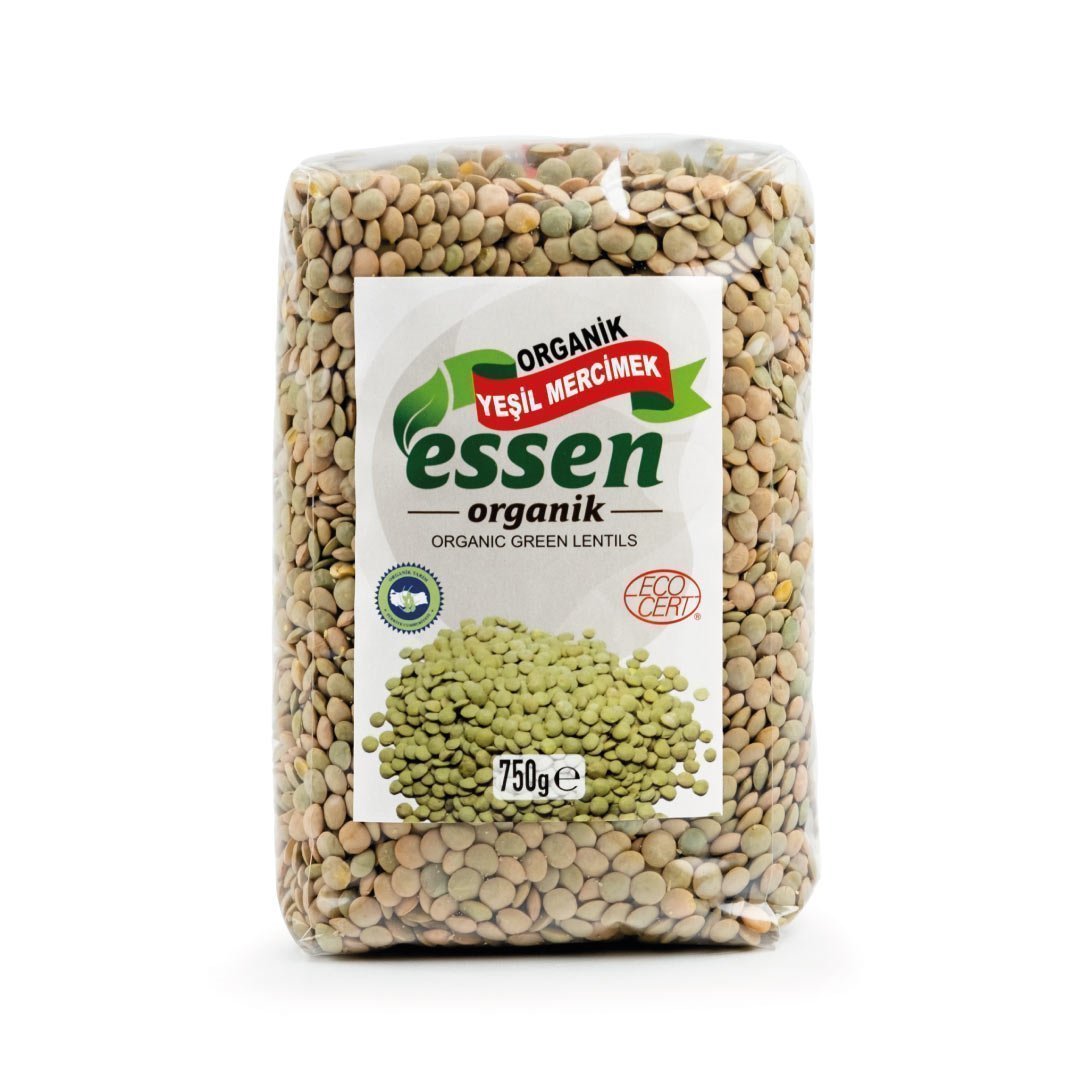ESSEN - Organik Yeşil Mercimek 750 Gr - 12 Adet