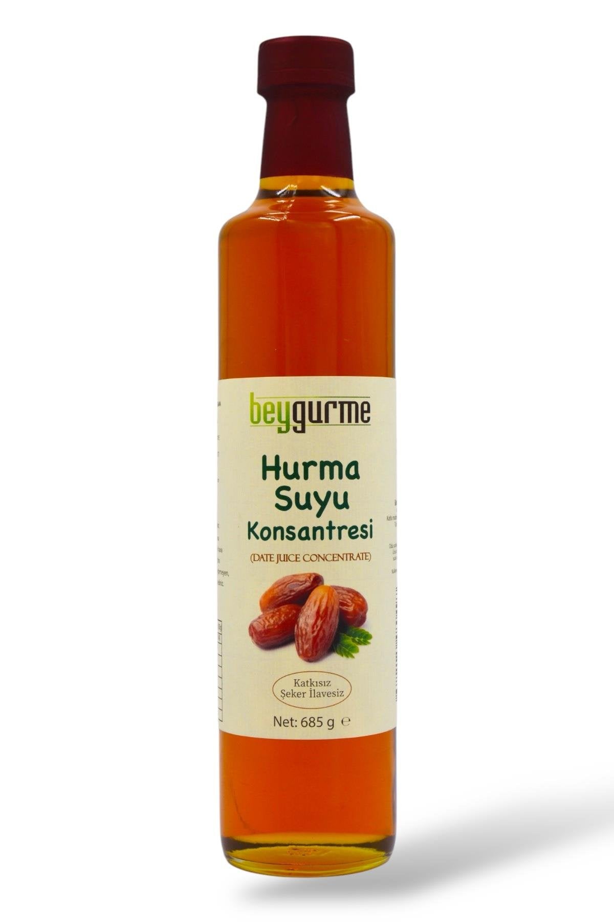 BEYORGANİK-Hurma Suyu Konsantresi -tatlandırıcı 685gr  (PESTİSİT VE AĞIR METAL ANALİZLİ)-12 Adet