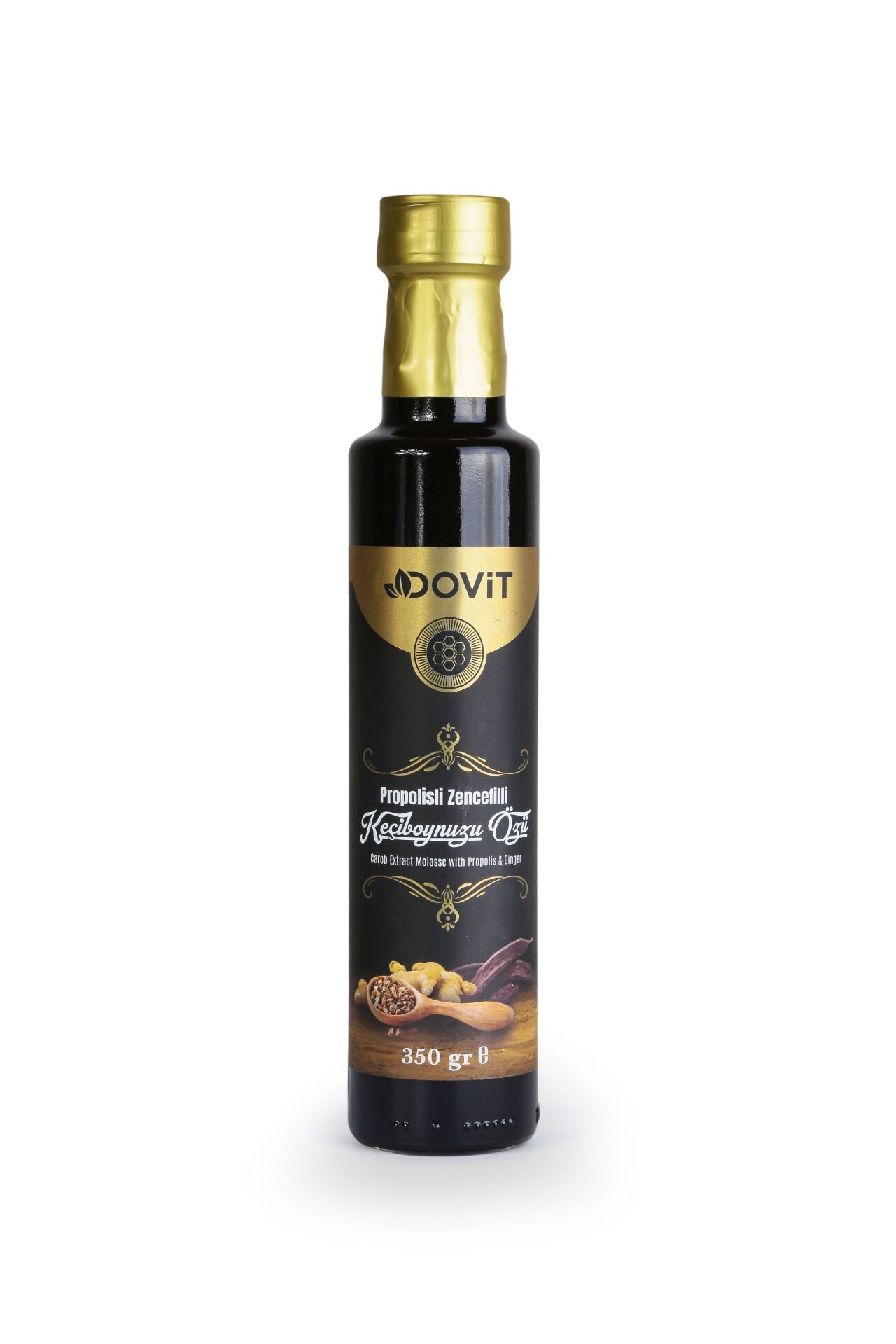 DOVİT PROPOLİSLİ ZENCEFİLLİ HARNUP ÖZÜ 350 GR-12 Adet