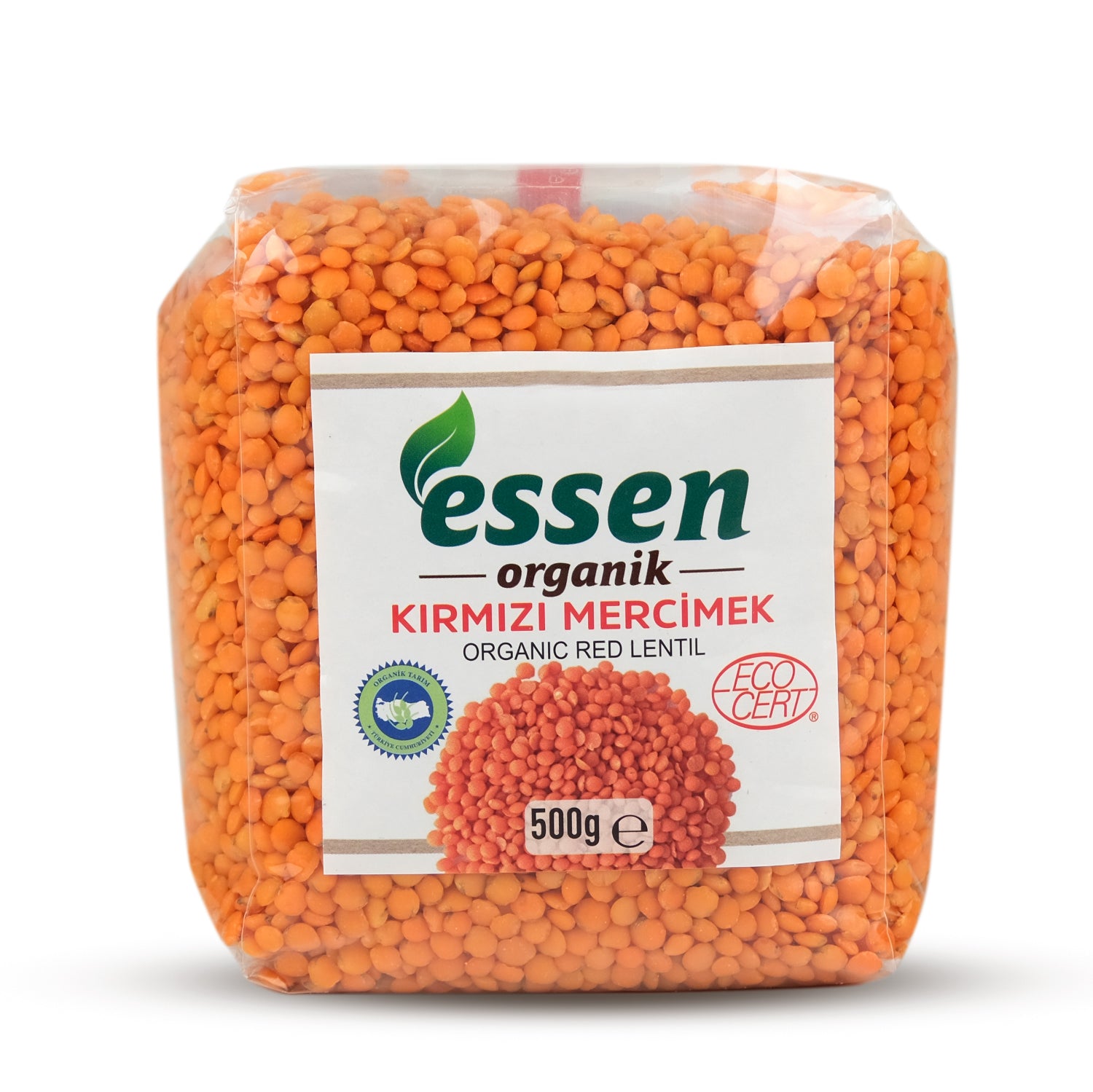ESSEN - Organik Kırmızı Mercimek 500 Gr - 12 Adet
