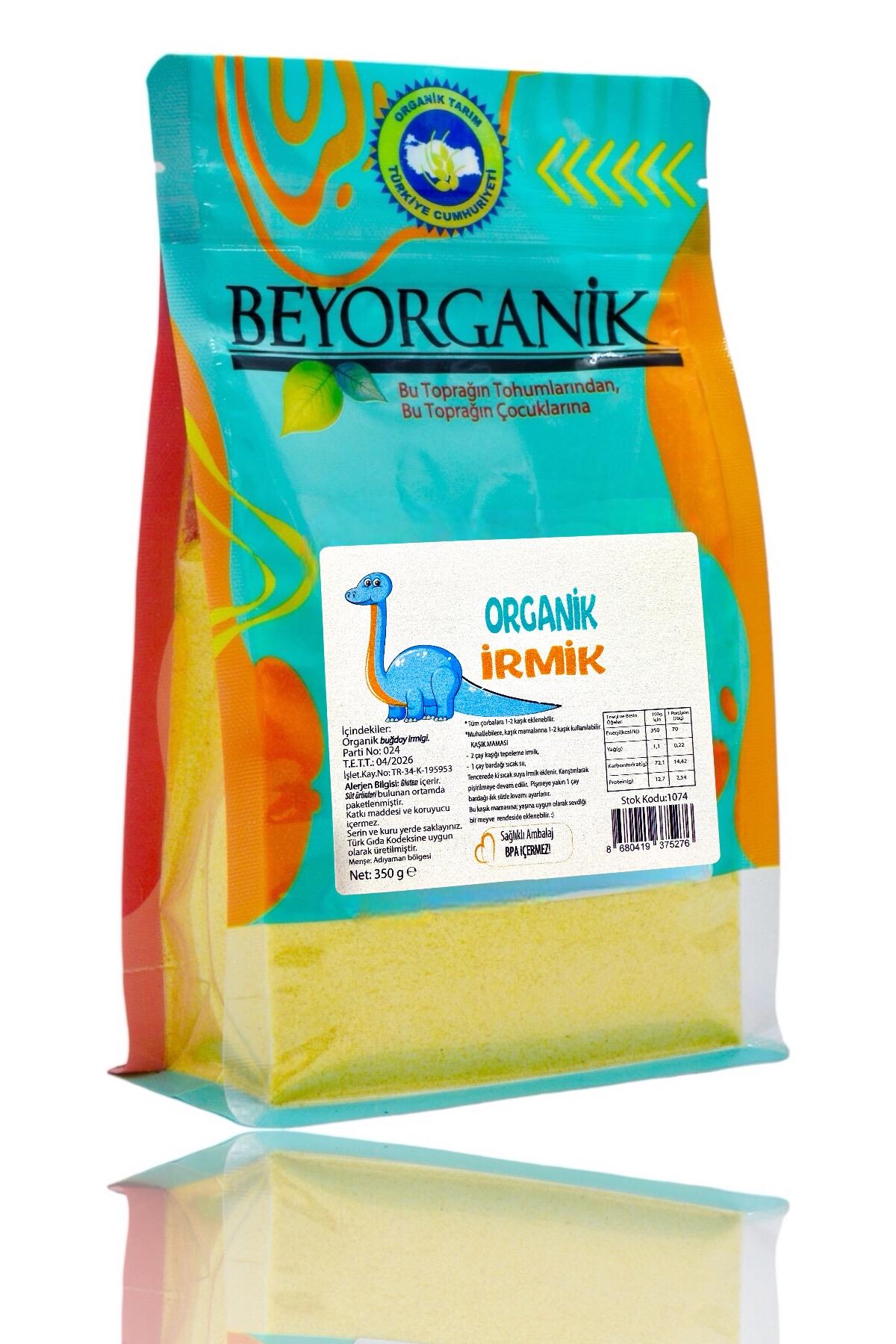BEYORGANİK-Organik Bebek İrmiği 350gr    (PESTİSİT VE AFLATOKSİN ANALİZLİ)-12 Adet