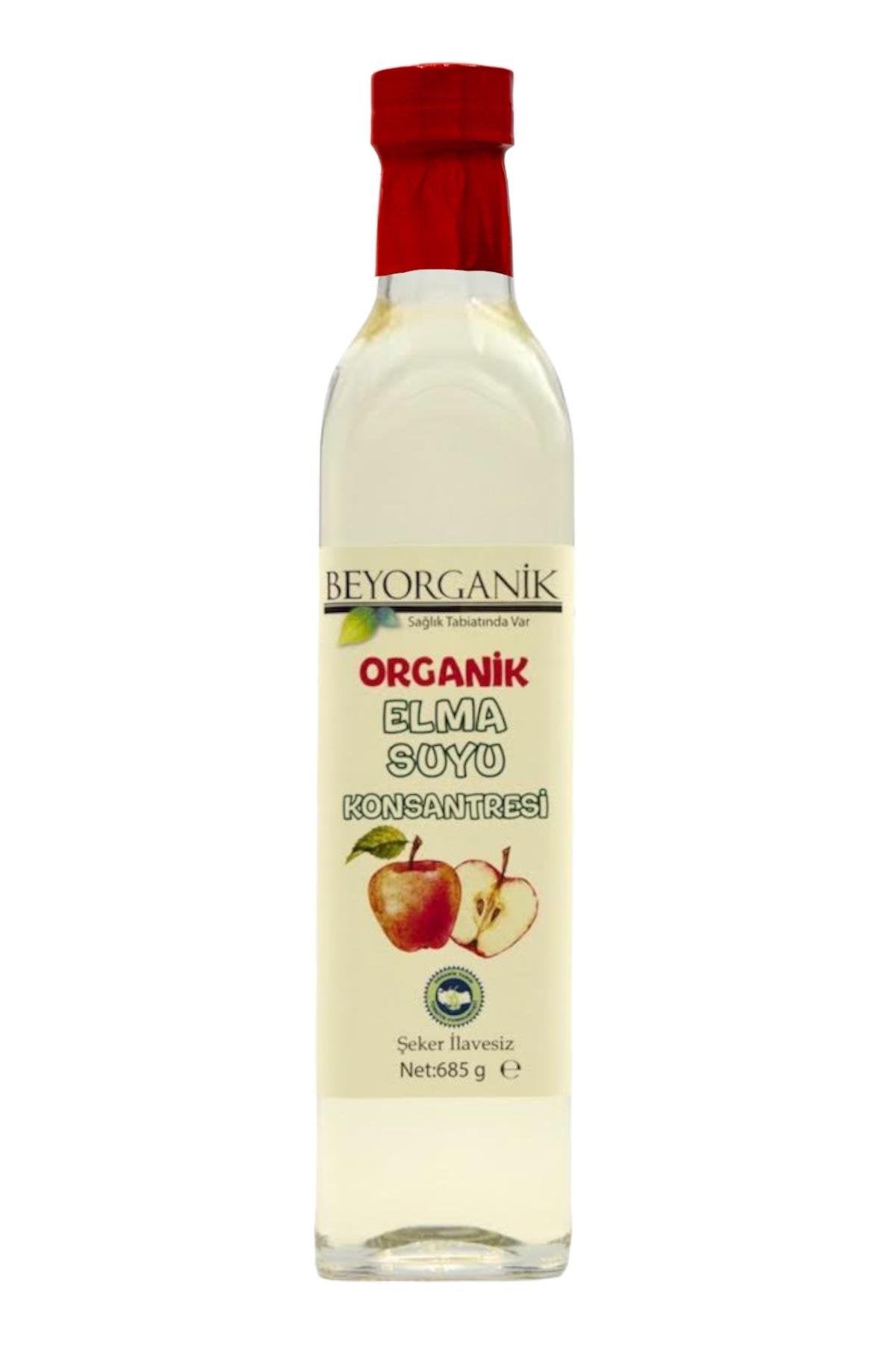 BEYORGANİK - Toptan Organik Elma Suyu Konsantresi 685ml   (PESTİSİT VE AĞIR METAL ANALİZLİ)-12 Adet