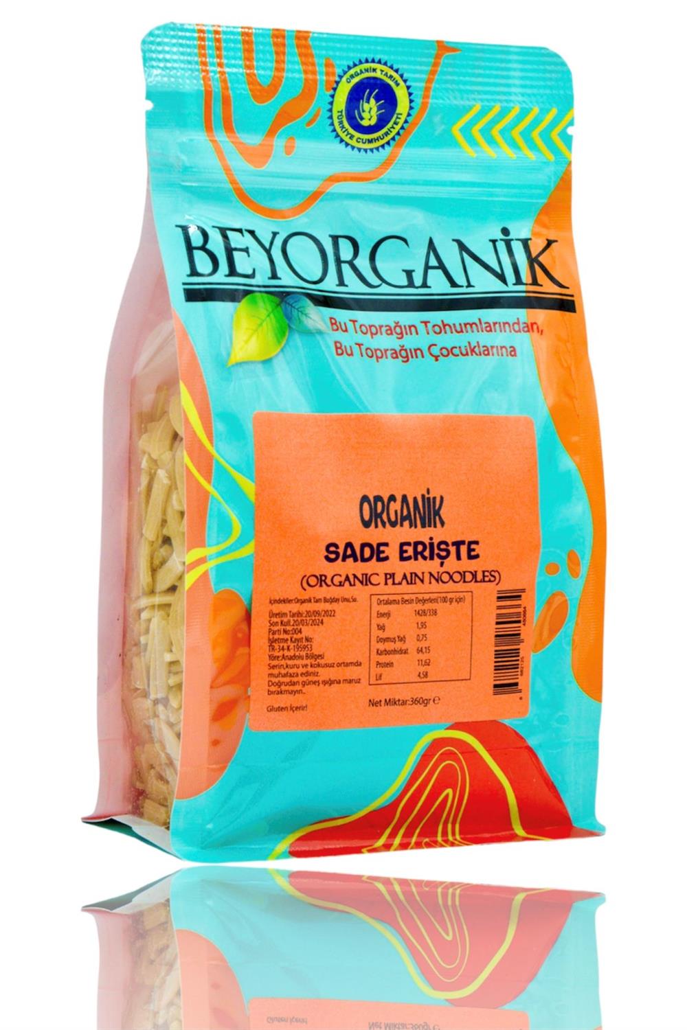 BEYORGANİK-Organik Erişte 360gr-12 Adet
