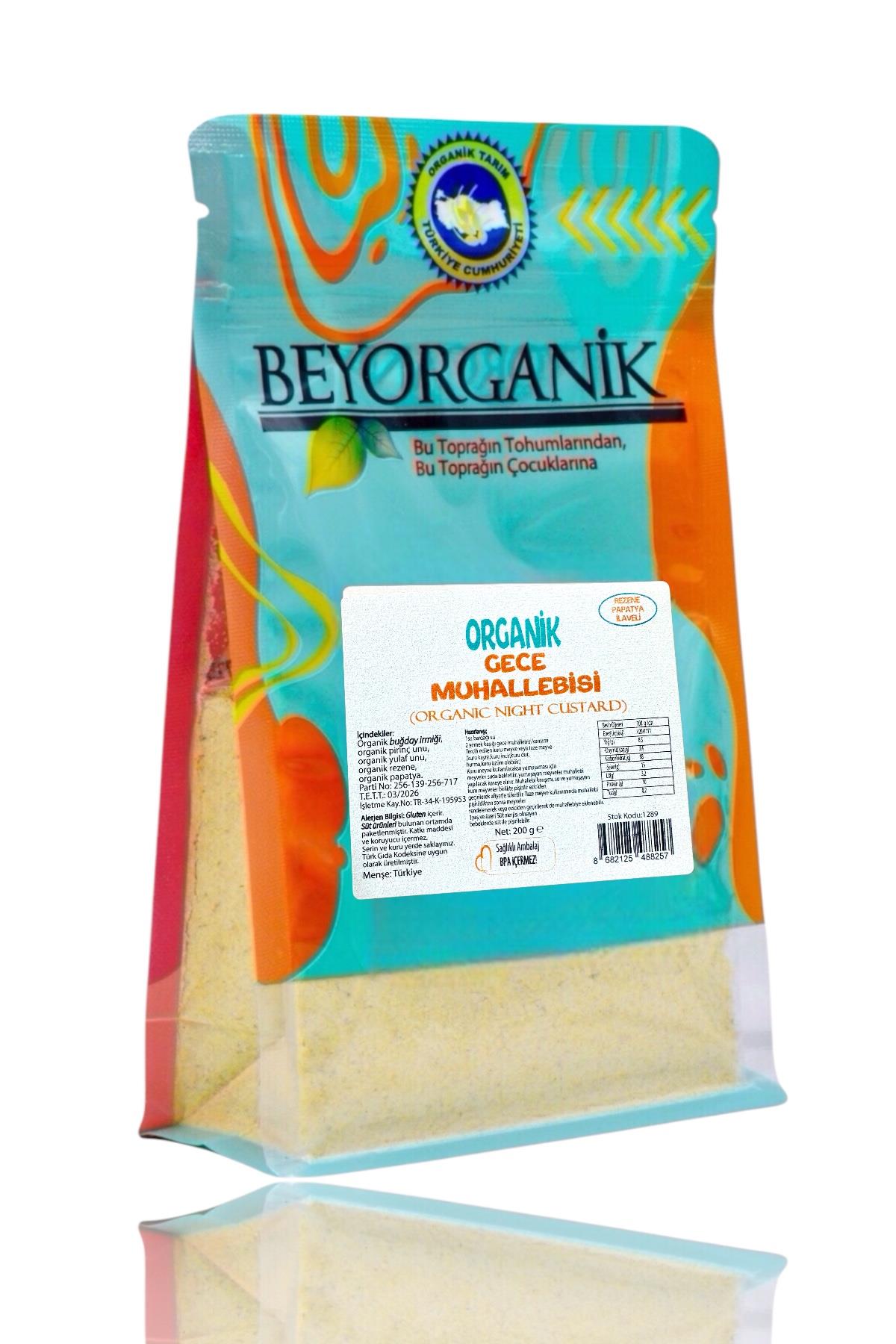 BEYORGANİK-Organik Gece Muhallebisi 200gr ( PAPATYA İLAVELİ) +6ay  (PESTİSİT VE AFLATOKSİN ANALİZLİ)-12 Adet