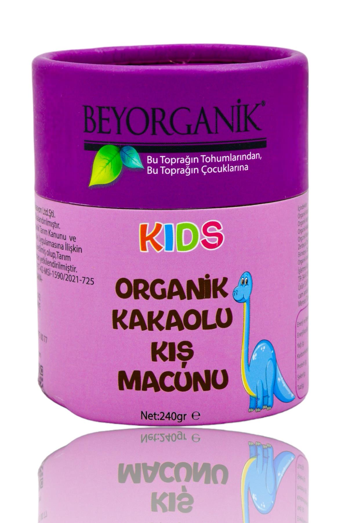 BEYORGANİK - Toptan Organik Kakaolu Kış Macunu 240gr KİDS  (PESTİSİT VE AĞIR METAL ANALİZLİ)-12 Adet