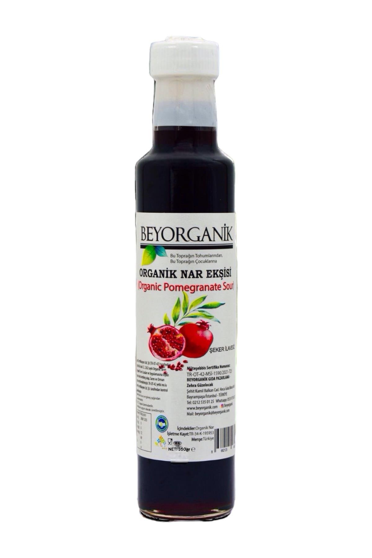 BEYORGANİK - Toptan Organik Nar Ekşisi 350gr-12 Adet