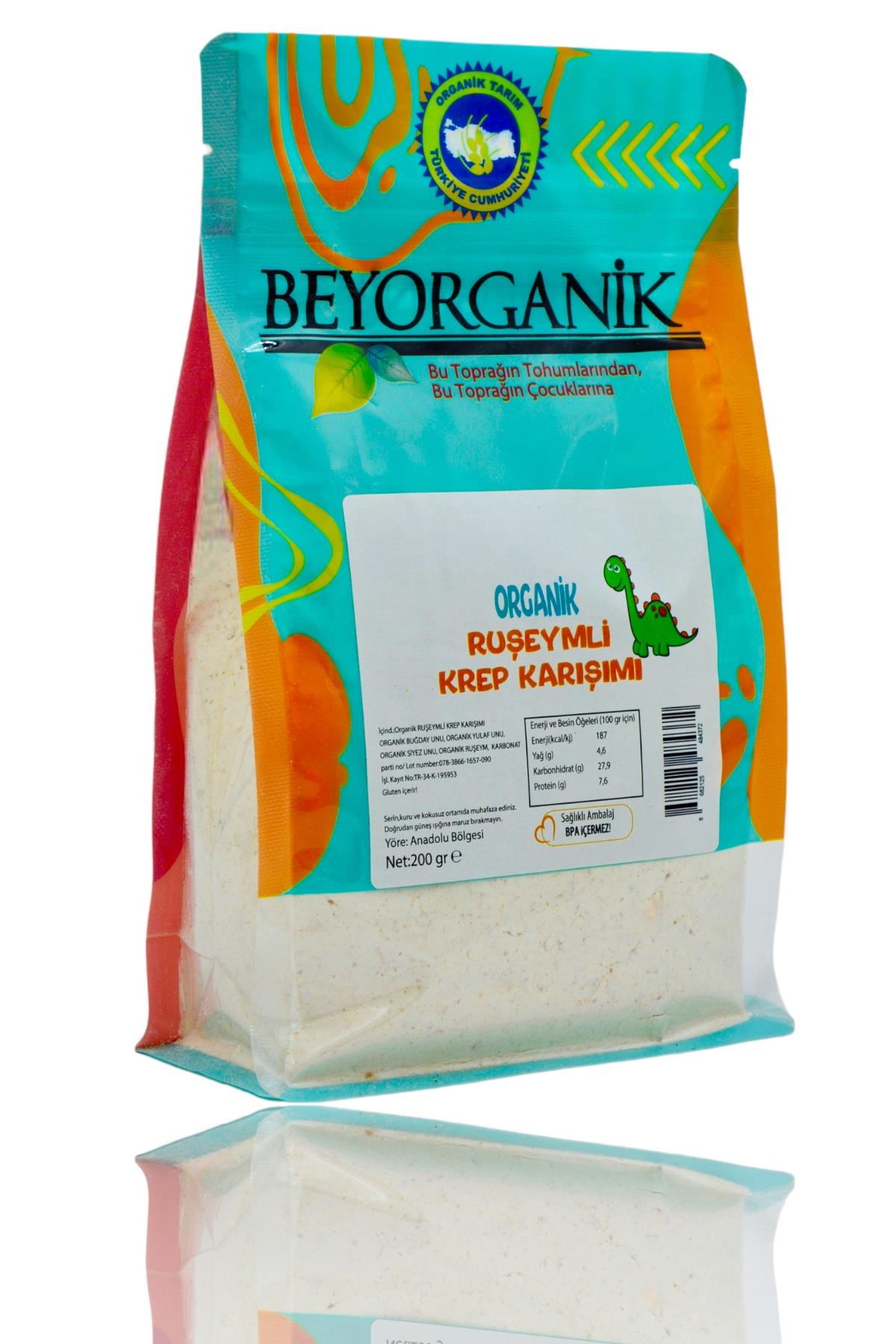 BEYORGANİK-Organik Ruşeymli Krep Karışımı 200gr +8ay   (Pestisit ve Aflatoksin Analizli)-12 Adet