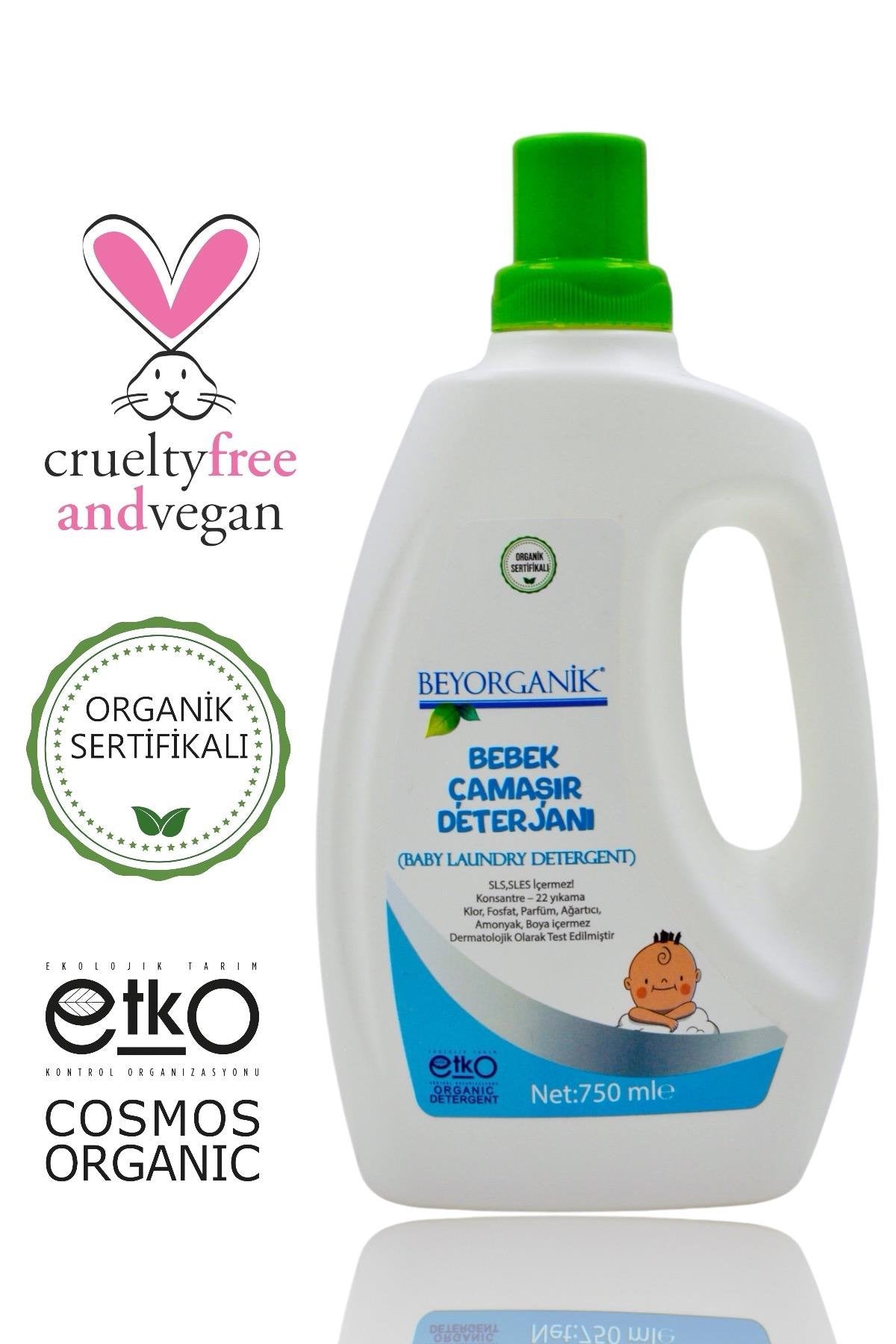 BEYORGANİK-Organik & Vegan Bebek Çamaşır Deterjanı-12 Adet