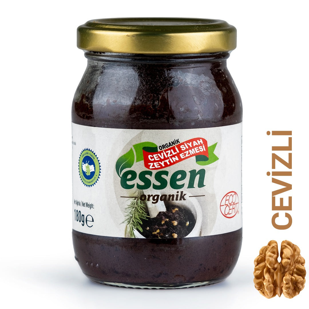 ESSEN - Organik Cevizli Zeytin Ezmesi 180 gr - 12 Adet