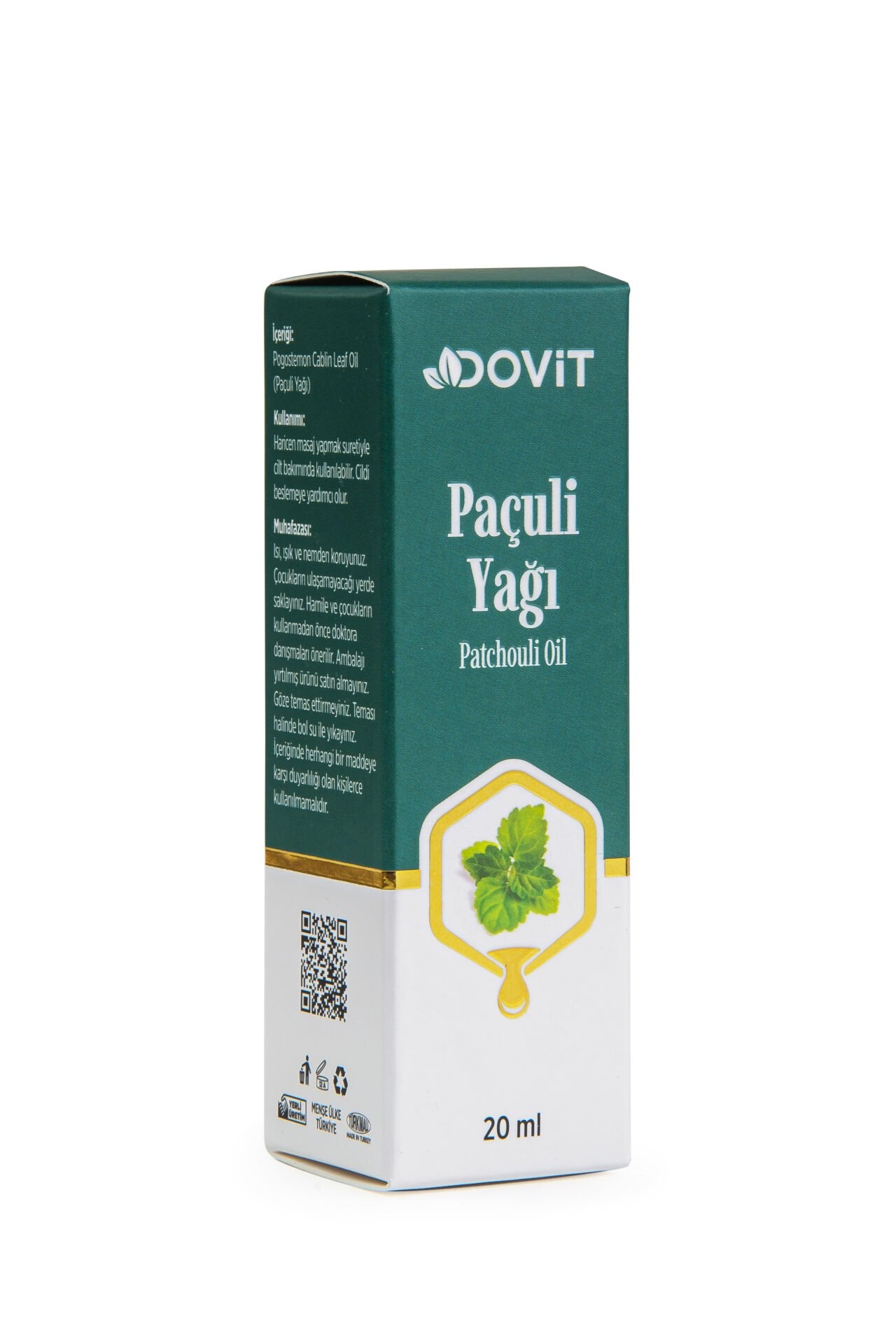 DOVİT PAÇULİ YAĞI 20 ML (DİSTİLASYON)-12 Adet