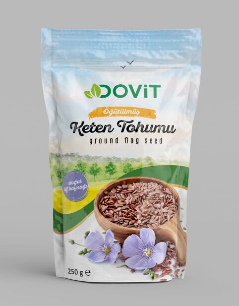 DOVİT ÖĞÜTÜLMÜŞ KETEN TOHUMU 250 GR-12 Adet