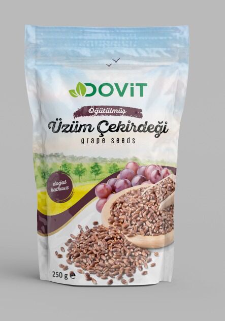 DOVİT ÖĞÜTÜLMÜŞ ÜZÜM ÇEKİRDEĞİ 250 GR-12 Adet