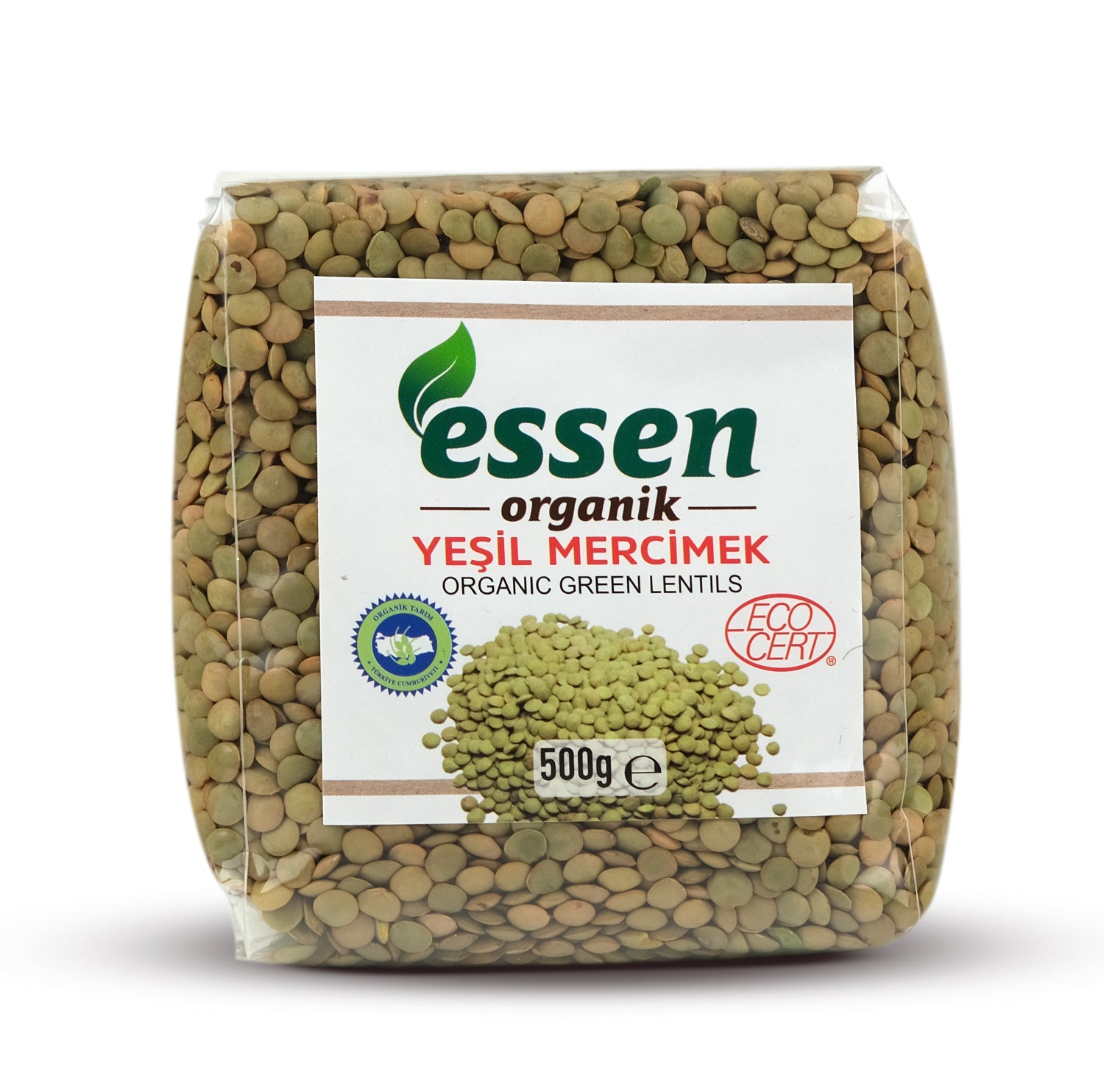 ESSEN - Organik Yeşil Mercimek 500 Gr - 12 Adet