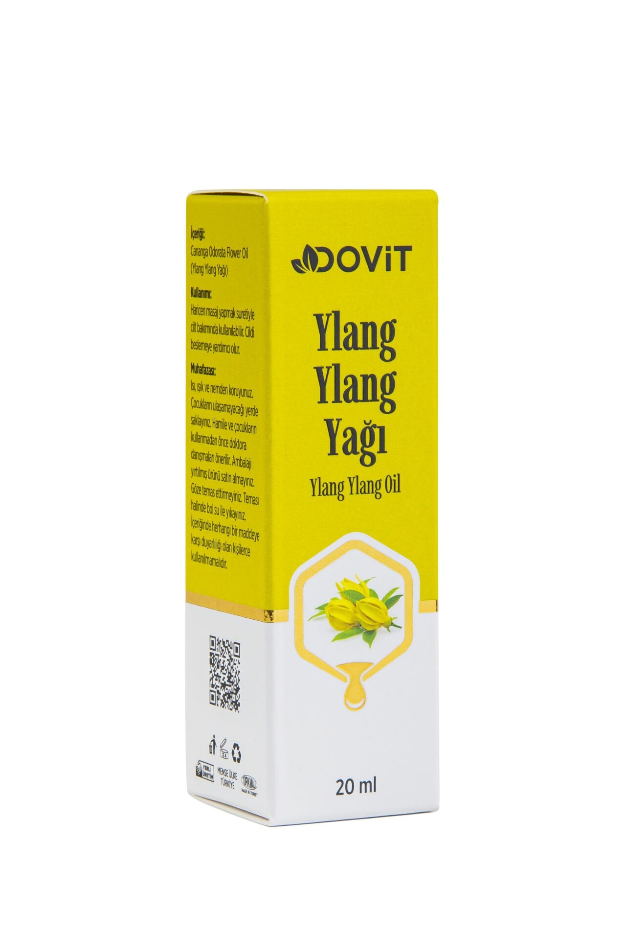 DOVİT YLANG YLANG YAĞI 20 ML (DİSTİLASYON)-12 Adet